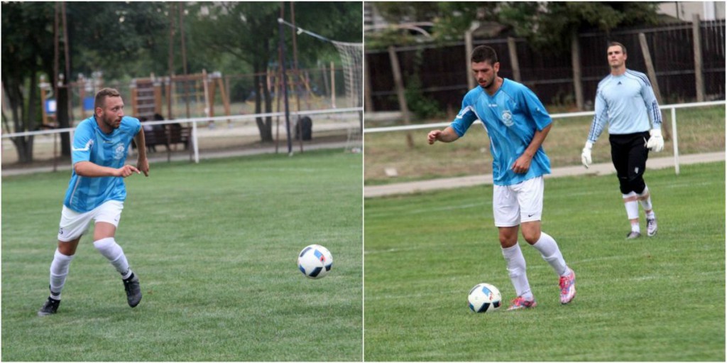 Vlčianske stĺpy - špílmacher Csaba Takács (26), náčelník obrany Tomáš Drgoňa (23) a večne zapravený brankársky čarodej Ádám Rusznák (26).